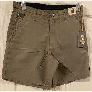 Howler Bros Brothers Hybrid Horizon Men Nylon Ripstop Taupe Casual Shorts 31 NEW